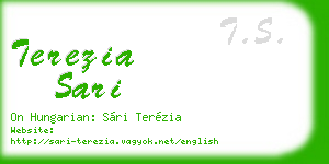 terezia sari business card