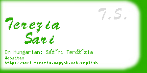 terezia sari business card